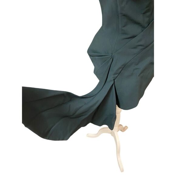 MUGLER Strapless Mini Dress in Dark Green Size 36 Small 2-4 US $2,420 (11-12) - Picture 6 of 14